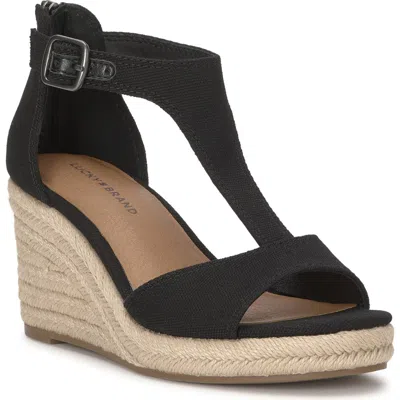 Lucky Brand Cyleste Platform Wedge Espadrille In Black
