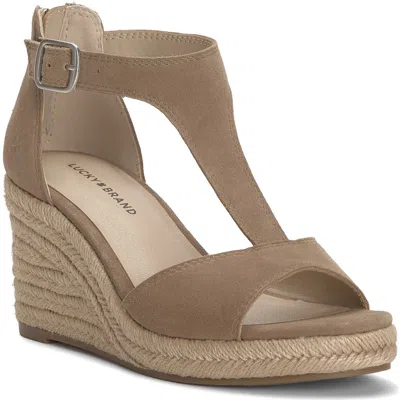 Lucky Brand Cyleste Platform Wedge Espadrille In Brown