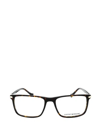 Lucky Brand D412 Tortoise-shell Rectangle-frame Glasses In Brown