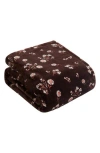 Lucky Brand Daisy Faux Shearling Throw Blanket In French Roast Brown