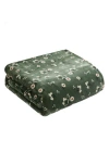 Lucky Brand Daisy Faux Shearling Throw Blanket In Green