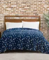 Lucky Brand Daisy Floral Cozy Plush Blanket, Twin/twin Xl In Navy