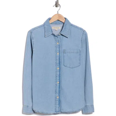 Lucky Brand Denim Button-up Shirt In Blue