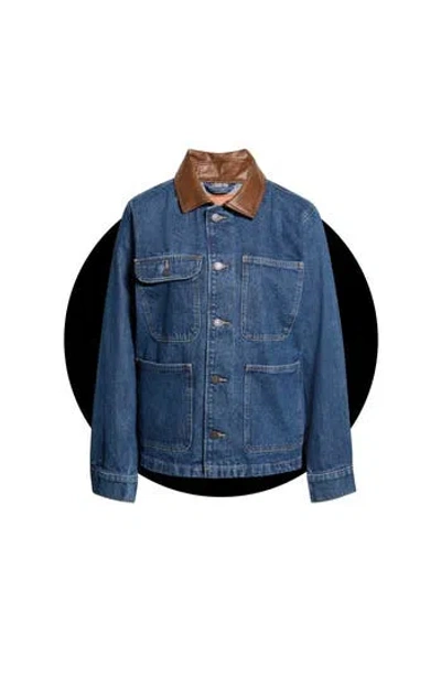 Lucky Brand Denim Field Jacket In Blue