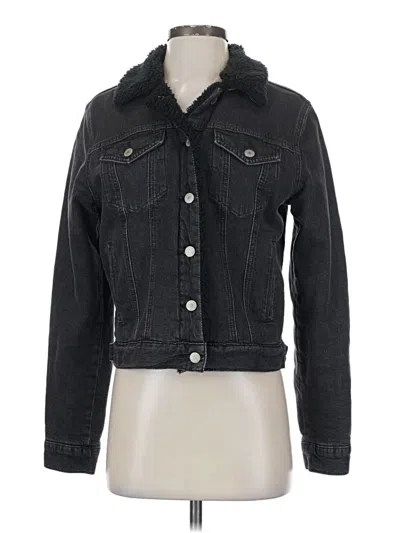 Pre-owned Lucky Brand Denim Jacket In Black