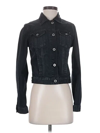 Pre-owned Lucky Brand Denim Jacket In Black