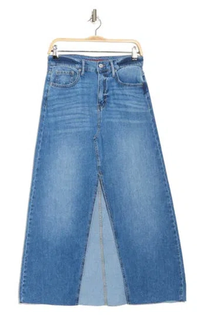Lucky Brand Denim Maxi Skirt In Blue