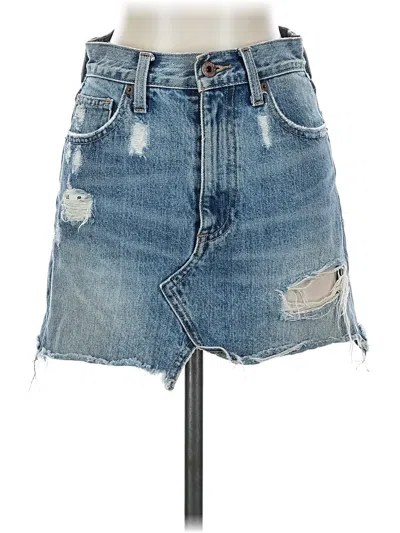 Pre-owned Lucky Brand Denim Skirt In Blue