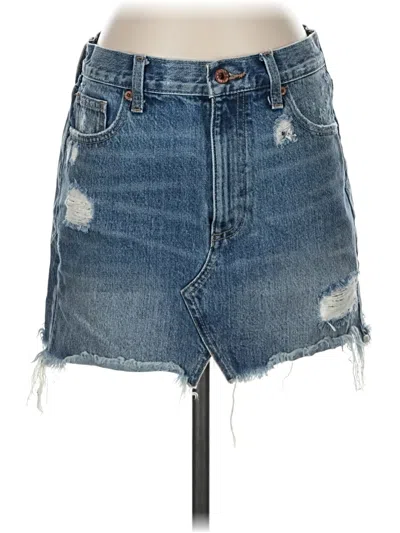 Pre-owned Lucky Brand Denim Skirt In Blue