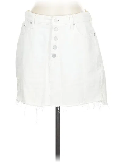 Pre-owned Lucky Brand Denim Skirt In White