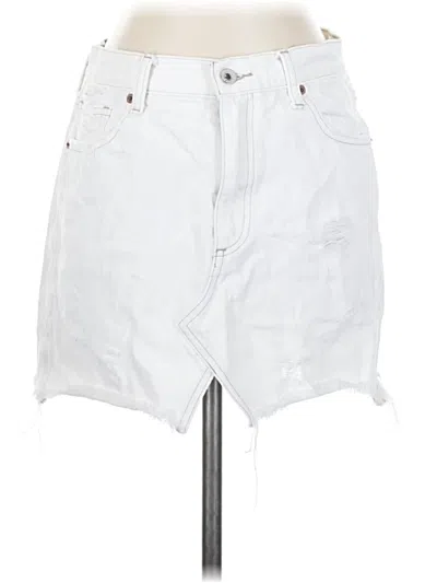 Pre-owned Lucky Brand Denim Skirt In White