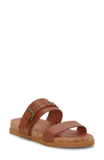 Lucky Brand Dineesa Studded Two-strap Sandal In Conger Leather