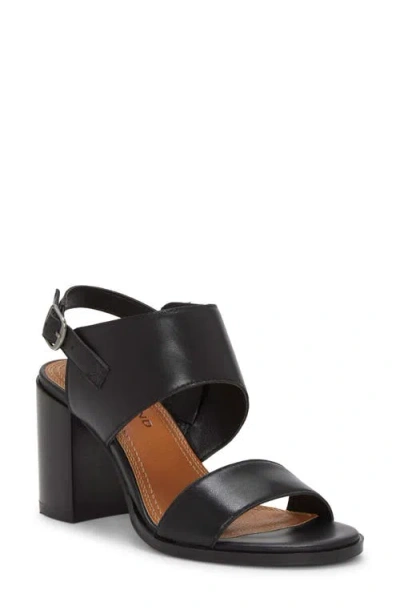 Lucky Brand Dinzin Ankle Cuff Sandal In Black Leather