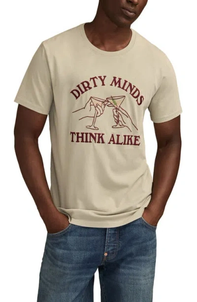 Lucky Brand Dirty Martinis Embroidered Cotton T-shirt In Neutral