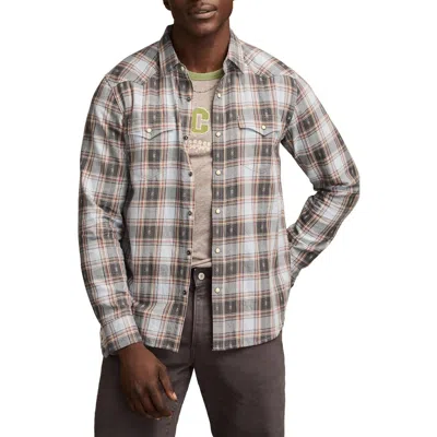 Lucky Brand Dobby Plaid Western Shirt In Multi