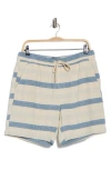 Lucky Brand Dobby Stripe Cotton Drawstring Shorts In Neutral