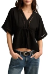 Lucky Brand Dolman Sleeve Linen Blend Top