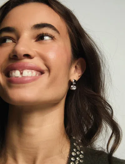 Lucky Brand Double Stone Drop Earring In Gold