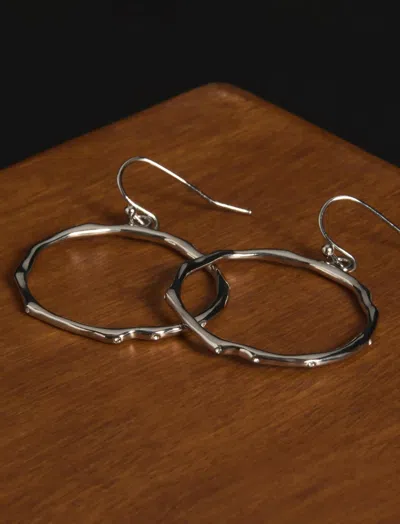 Lucky Brand Drop Hoop Earrings In Gold