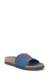 Lucky Brand Dylina Slide Sandal In Light Wash