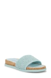 Lucky Brand Dylina Slide Sandal In Santorini Blue Raffia