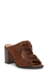 Lucky Brand Women's Dynah Bow Block-heel Dress Sandals In Brown
