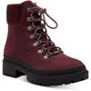 Lucky Brand Eavan Womens Suede Ankle Combat & Lace-up Boots In Multi