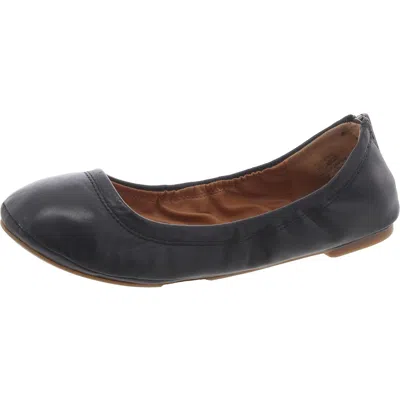 Lucky Brand Eikia Womens Slip On Casual Ballet Flats In Black