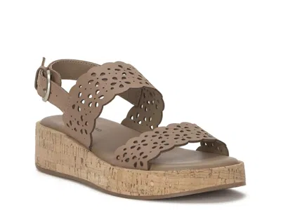 Lucky Brand Elsie Wedge Sandal In Brown