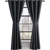 Lucky Brand Ember Thermal Set Of 2 Curtain Panels In Charcoal