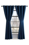 Lucky Brand Ember Thermal Set Of 2 Curtain Panels In Indigo