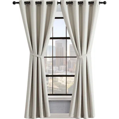 Lucky Brand Ember Thermal Set Of 2 Curtain Panels In Linen Beige