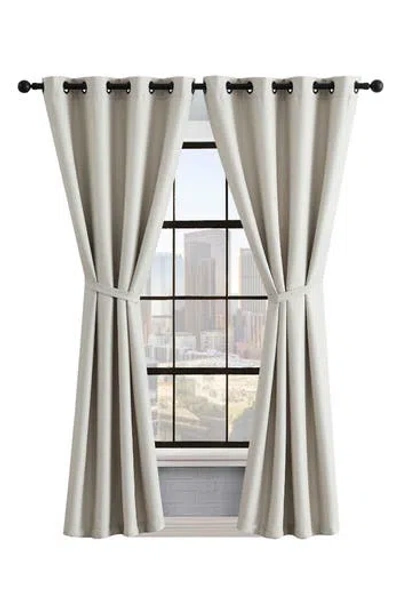 Lucky Brand Ember Thermal Set Of 2 Curtain Panels In Linen Beige