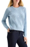 Lucky Brand Embroidered Bow Sweater In Blue