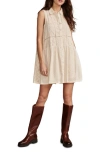 LUCKY BRAND EMBROIDERED COTTON SHIFT DRESS