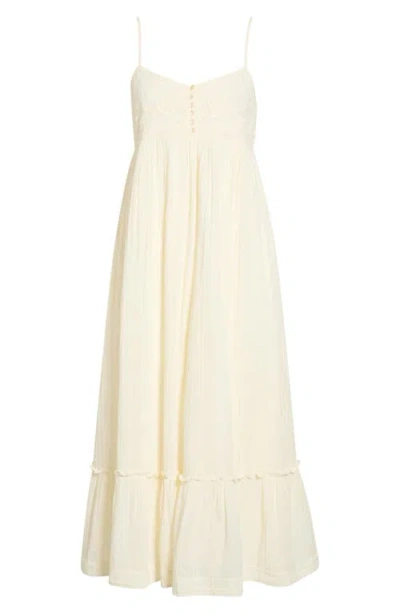 Lucky Brand Embroidered Cotton Sundress In White