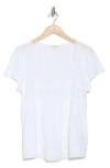 Lucky Brand Embroidered Square Neck Cotton & Modal Top In Bright White