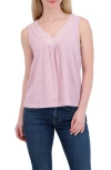 Lucky Brand Embroidered V-neck Cotton Tank