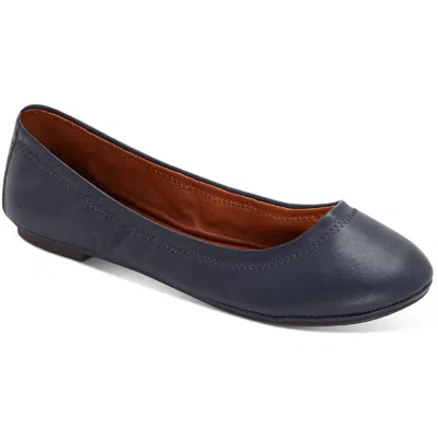 LUCKY BRAND EMMIE WOMENS LEATHER LEOPARD PRINT BALLET FLATS