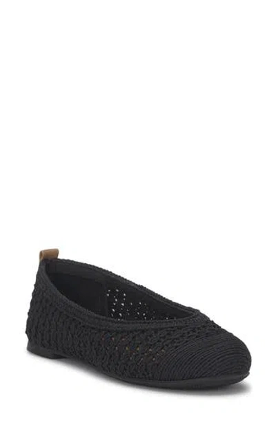 Lucky Brand Emmielu Woven Flat In Black Tuscany