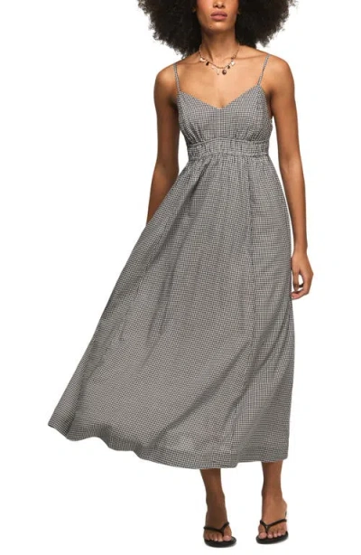 Lucky Brand Empire Waist Midi Dress In Gray