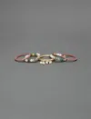 Lucky Brand Enamel Pearl Ring Stack In Multi