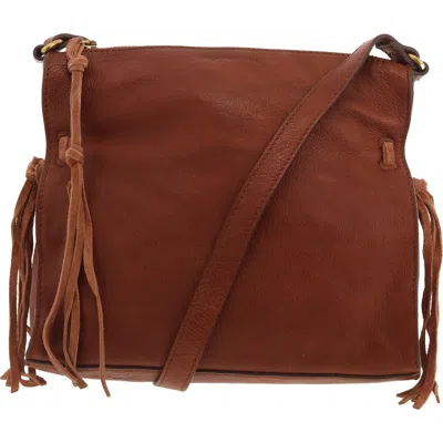 Lucky Brand Erma Womens Tassel Leather Crossbody Handbag In Multi