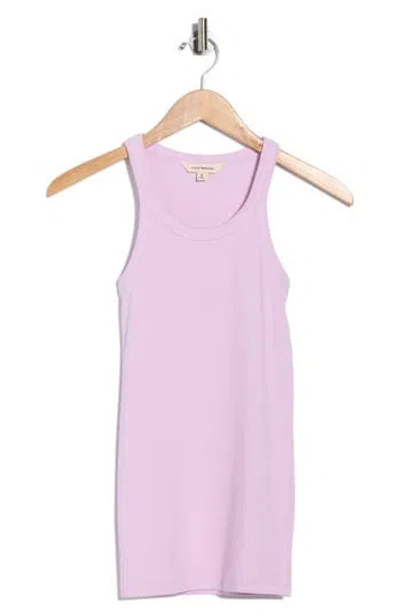 Lucky Brand Essential Cotton Rib Tank In Purple