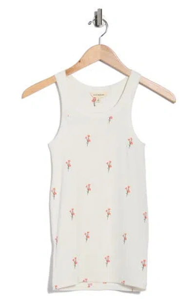 Lucky Brand Essential Cotton Rib Tank In White