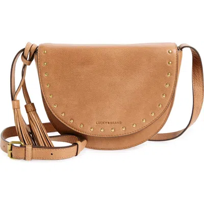 Lucky Brand Evie Saddle Crossbody Bag In Honey Tan