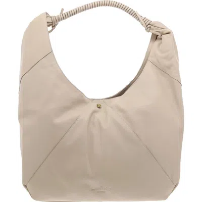 Lucky Brand Evie Womens Leather Hobo Handbag In White