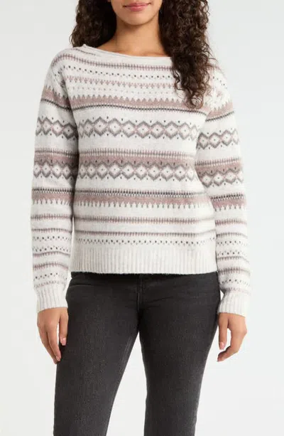 Lucky Brand Fair Isle Crewneck Sweater In Multi