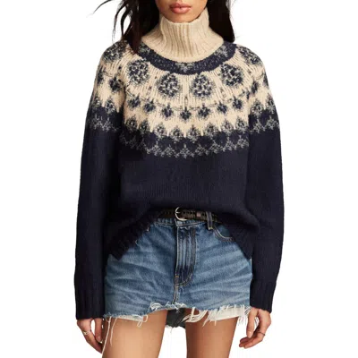 Lucky Brand Fair Isle Turtleneck Sweater In Multi