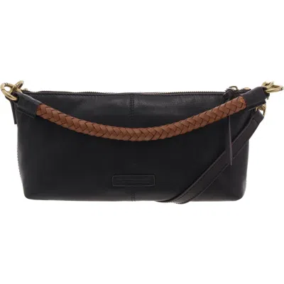 Lucky Brand Fari Womens Leather Crossbody Handbag In Black